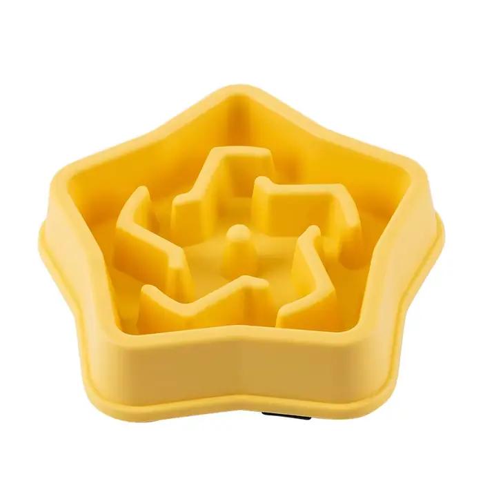 Bol de nourriture lente pour chien et chat, aide aux graisses, rond sain, Anti-étouffement, épais et