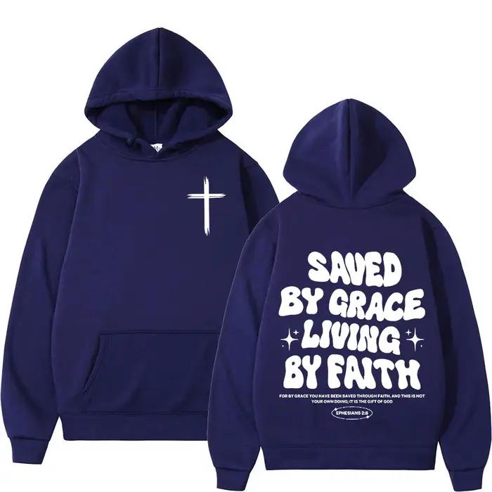 Christian Jesus Bible Verse Hoodies Men Women Clothing Fashion Harajuku Vintage Hooded Sweatshirts Casual Hip Hop Tracksuit Y2K