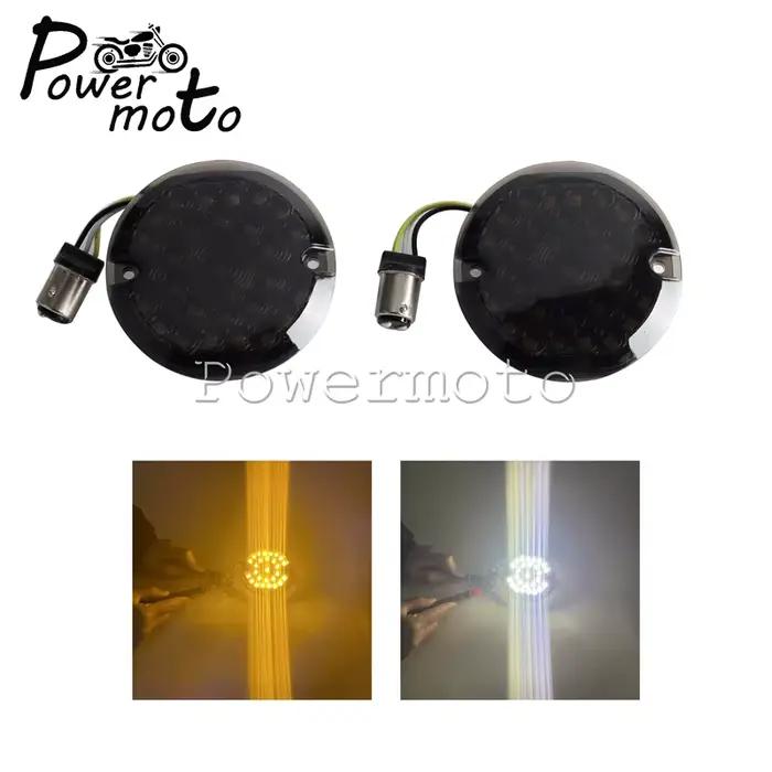 Clignotants LED avant et arrière de 3 1/4 pouces, indicateur pour Harley Heritage Softail Electra Gl