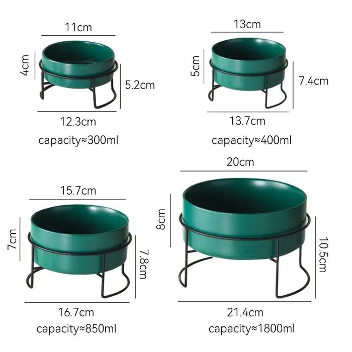 Bol en céramique pour chiens élégant et pratique grandes capacités 300 ml 400 ml 850 ml 1800 ml pour petits chiens occaions spéciales