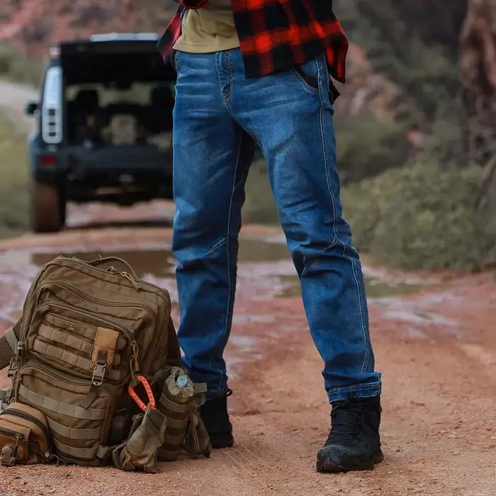 Jeans tactique Emerson Blue Label pour chasse - Pantalon cargo ergonomique DENIM camping randonnée EMB9710