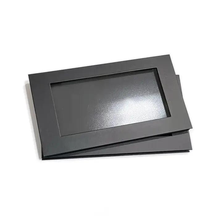 Palette de Fards à Barrage Magnétiques Noirs avec Fenêtre Transparente Grand Format Pour Femme Occasions Spéciales Création Maquillage