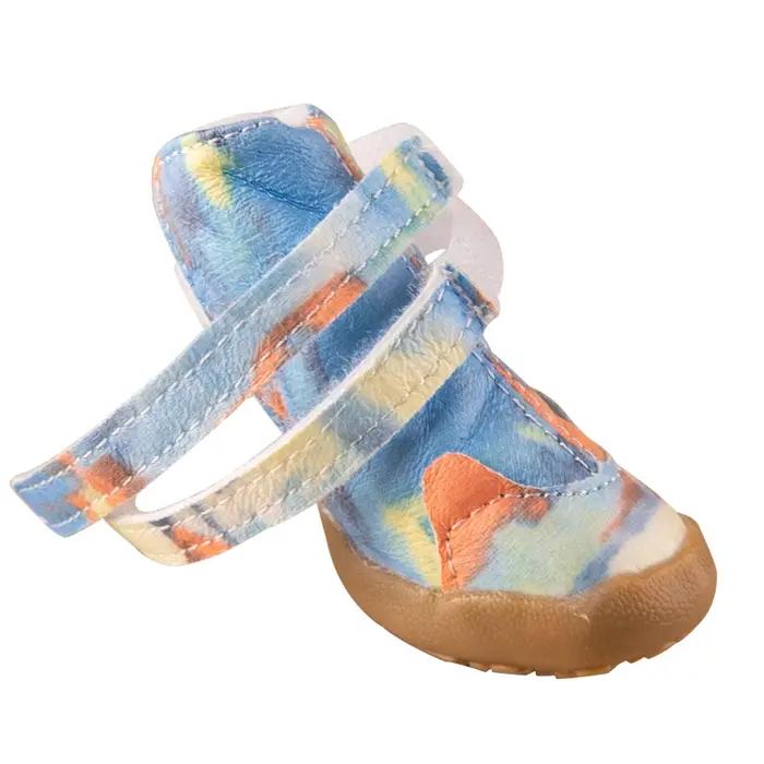 Chaussures d'hiver imperméables pour chiens 4 pièces lot cuir résistant à l'eau pour petits chiots bichon pitbull occasions spéciales
