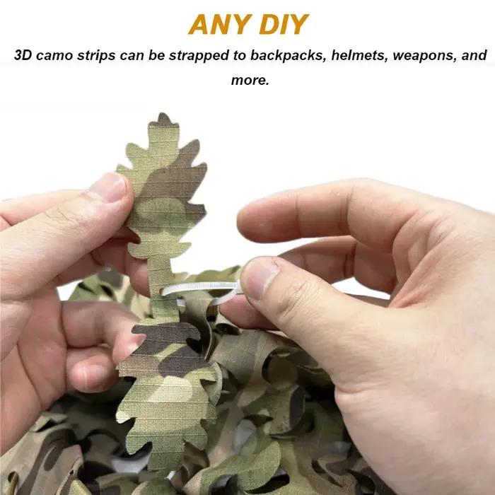 5Pcs/set 3D Camouflage Strips Tactical Paintball Shooting DIY Decorate Strips fo