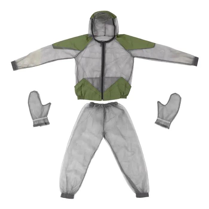 Veste d'extérieur anti-moustiques en maille à capuche, protection anti-insectes, pêche, chasse, camp
