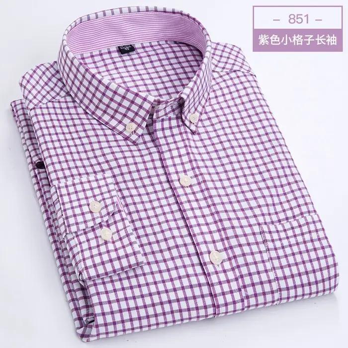 Chemise décontractée homme col carré sans repassage coton polyester couleur argent bleu ciel beige gris foncé pour toutes les saisons occasions spéciales