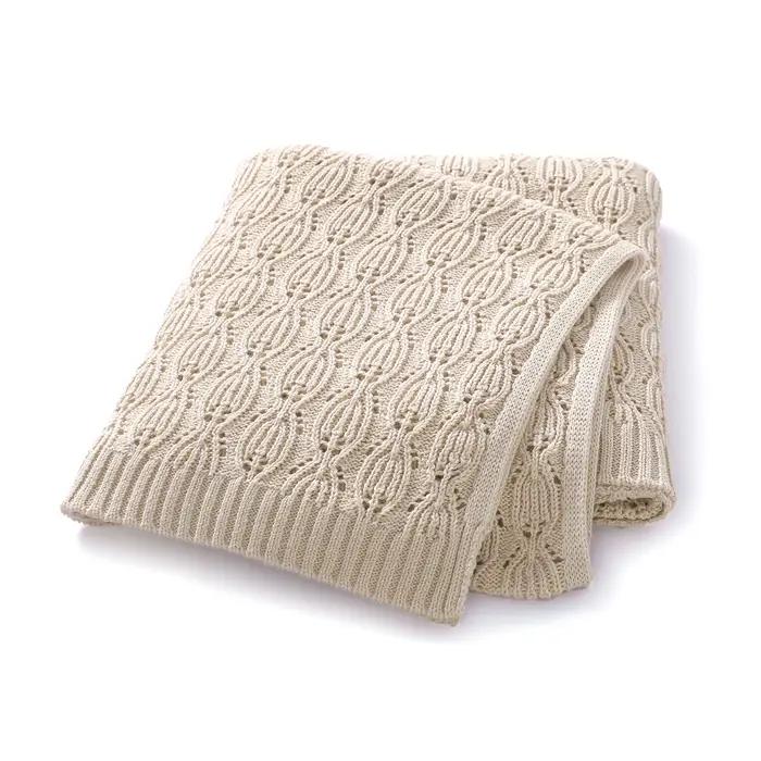 Tricot bébé couverture coton 90*70CM enfant en bas âge lange d'emmaillotage doux Plaid nouveau-né garçons infantile fill