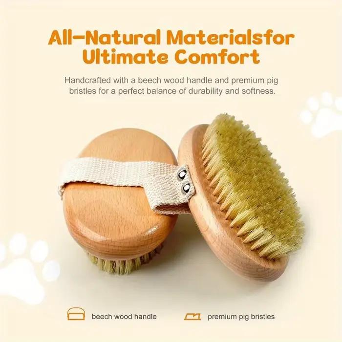 Brosse professionnelle pour chiens à poils courts avec poils de sanglier poignée antidérapante toilettage doux pour chiens et soins du pelage