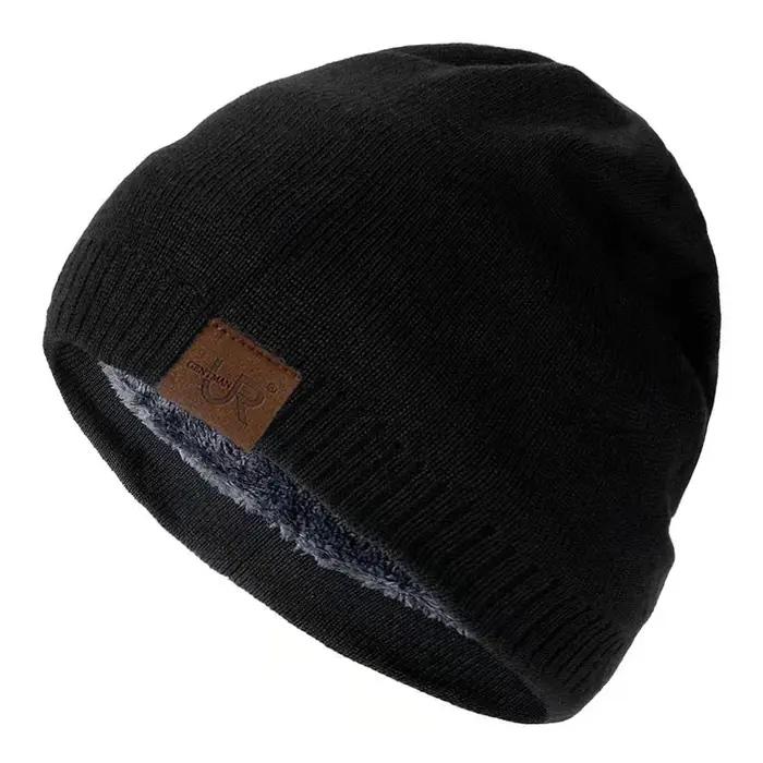 Bonnet doublé de fourrure pour hommes et femmes