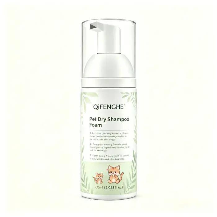 Shampooing sec en mousse pour chats et chiens