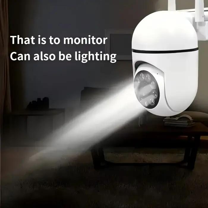 Caméra de sécurité WiFi 8MP vision nocturne IR détection mouvement PTZ 355° pour surveillance maison enfant