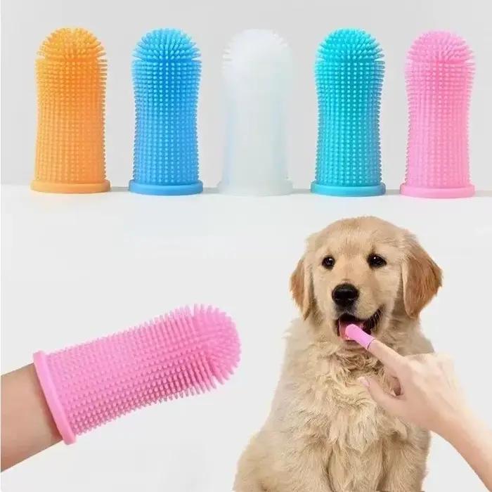 Brosse à dents en plastique pour animaux de compagnie