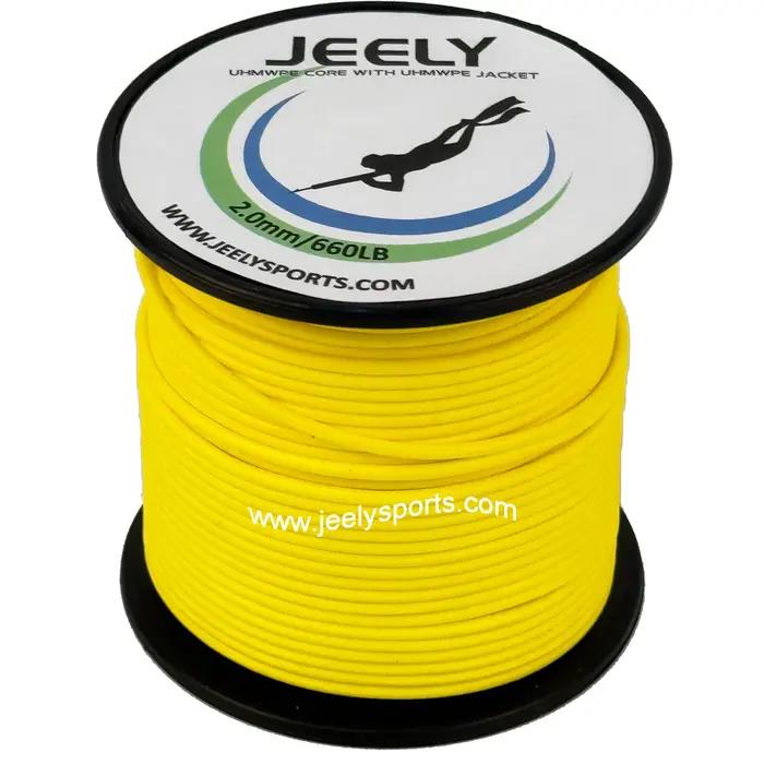 Noyau UHMWPE de 2mm 10m avec corde de gaine de couverture Uhmwpe pour ligne de pêche sous-marine