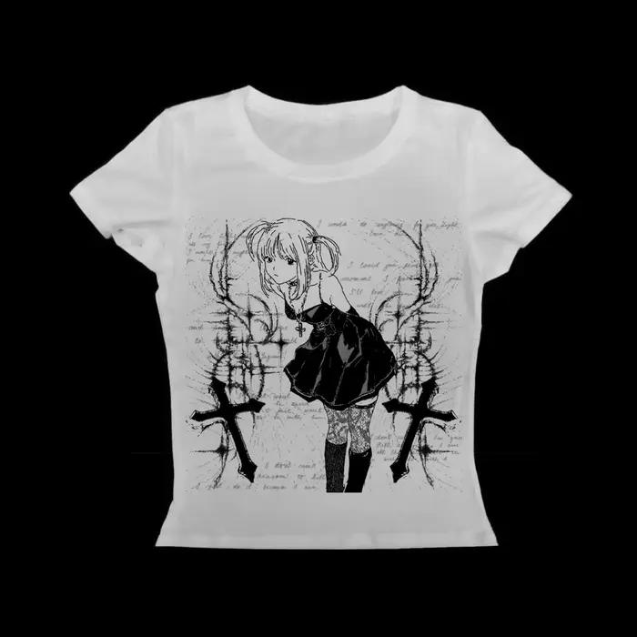 Y2k Femmes 90s Vintage Vêtements Vêtements Bébé T-shirts Hauts Femmes T-shirts Goth Anime Fille impr