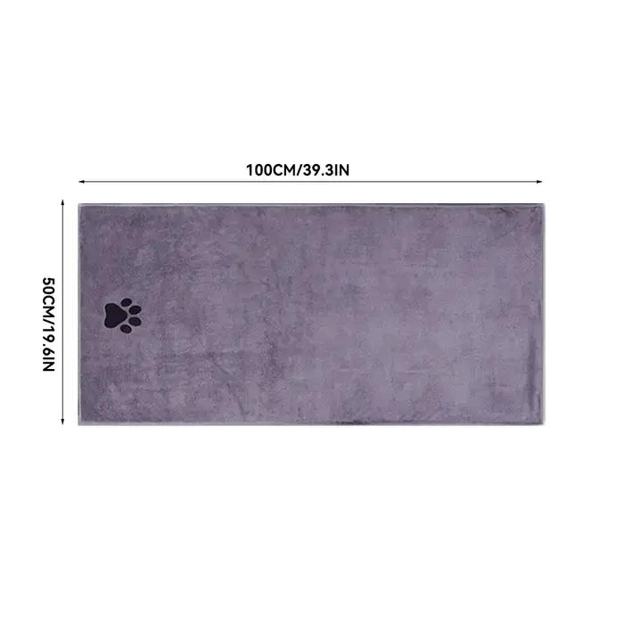 Serviette de bain pour animaux de compagnie en microfibre