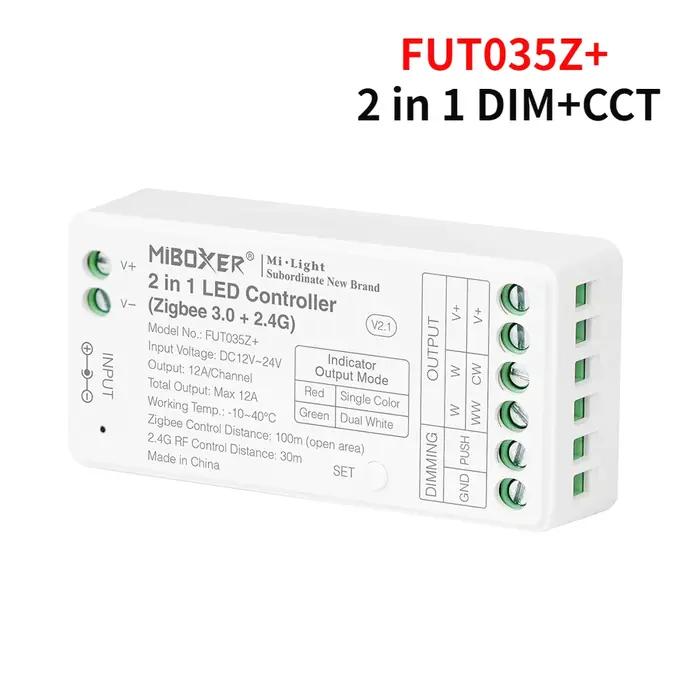 2.4G RF a mené le contrôleur de bande DC12-24V FUT035Z + 2in 1/FUT0ino Z + 3in1 + Zigbee 3.0 pour le