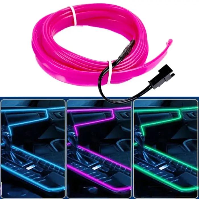 Bande lumineuse Led multicolore, 1M/2M/3M/4M/5M, néon Flexible, fil EL, décoration d'ambiance de fêt