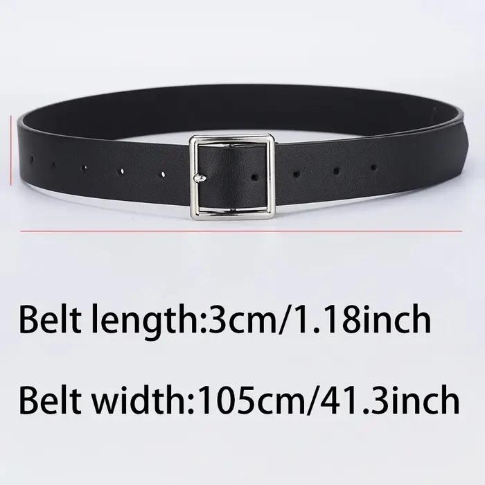 Ceinture en cuir Pu souple pour femmes, boucle carrée, boucle ardillon, jean noir, Chic, marque de l