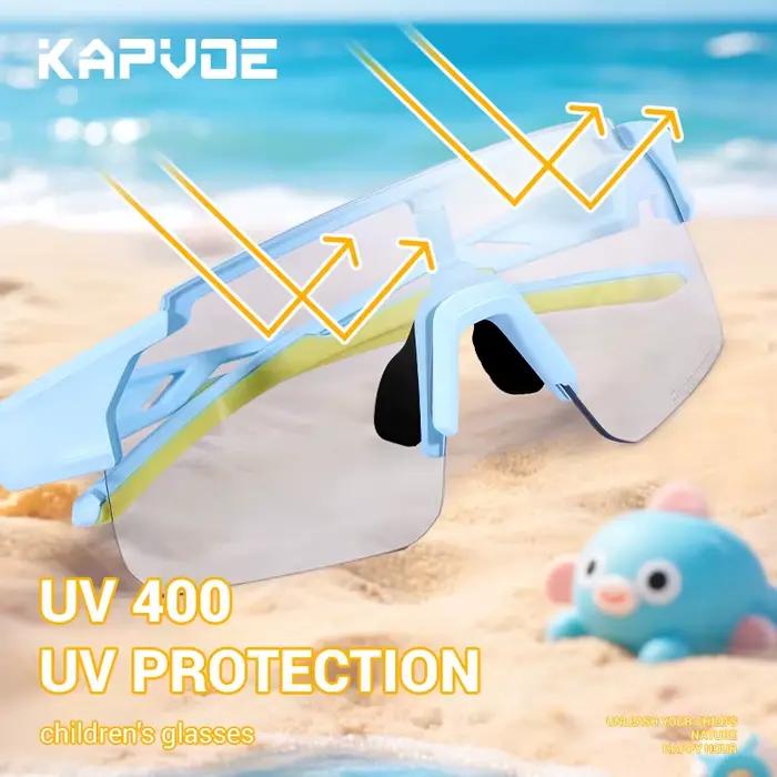 KAPOVE lunettes de soleil photochromiques enfants lunettes de Sport en plein air vtt garçons filles