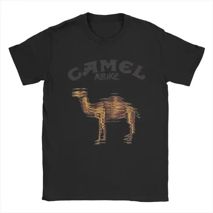 T-shirt rétro en coton vintage avec motif Camel Cigarettes
