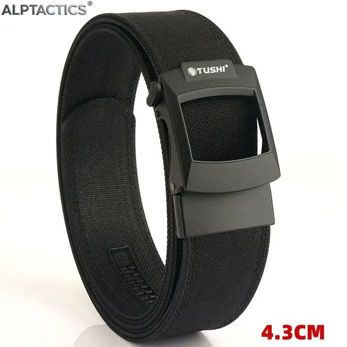 ALPTACTICS Ceinture tactique pour hommes de 4,3 cm, boucle automatique en métal, ceinture militaire