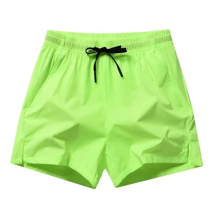 Shorts de course pour hommes en polyester solides et respirants pour activités de plein air et entraînement fitness