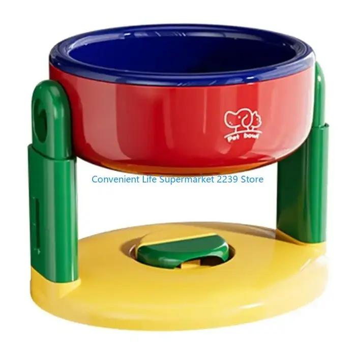 Support bol pour chien réglable en hauteur pour plupart des races avec plats couleur vive