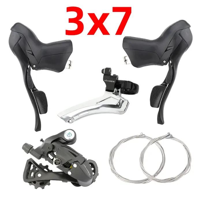 MicroNEW manettes de vitesse de vélo de route 3x7 3x8 3x9 3x10 3X11 vitesses levier de frein