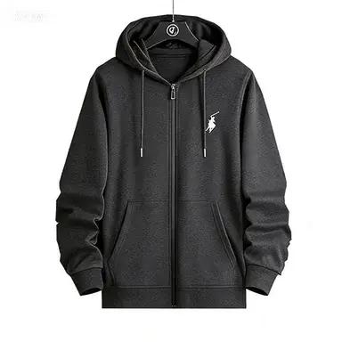 Sweat-shirt à fermeture éclair sport imprimé tendance