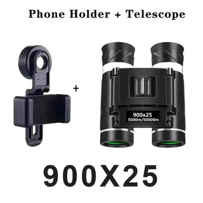 Jumelles télescope 900X25 portable HD zoom vision longue distance 5000m chasse camping pliable professionnel