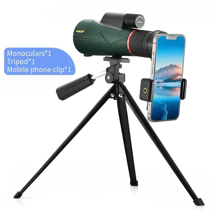 Monoculaire ASKCO 8-16x56 ED verre SMC coating longue portée IPX7 zoomable Bak4 anti-vibration