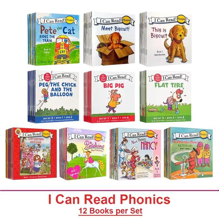 Je peux lire la phonétique 12 livres/ensemble mes très premiers livres d'images livre de poche d'histoire anglaise pour enfants enfants bébé lecture Montessori