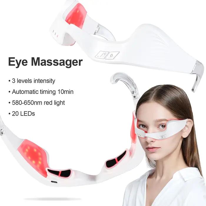 Masseur oculaire à lumière rouge pour soulager la fatigue oculaire et réduire les rides pour usage quotidien et occasions spéciales