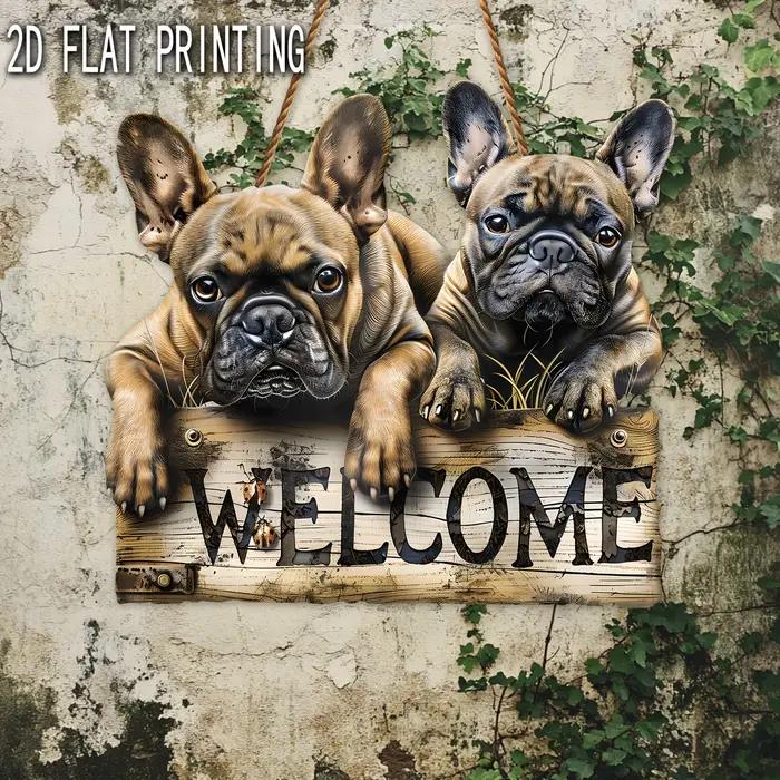 Panneau mural en bois 2D plat avec motif animal