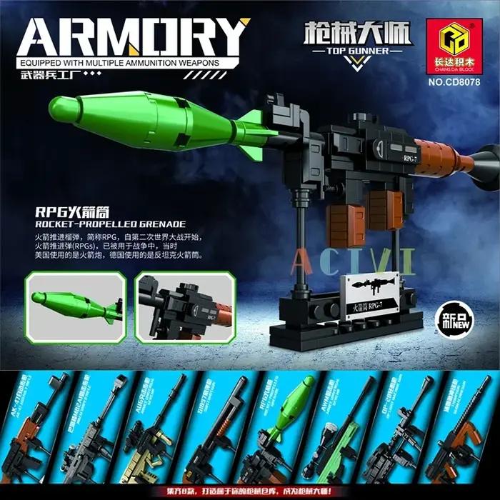Blocs de construction techniques jouets pistolet AK47 Revolver sous-machine Sniper Barrett WW2 armée militaire guerre SWAT modèle d'arme pour les enfants