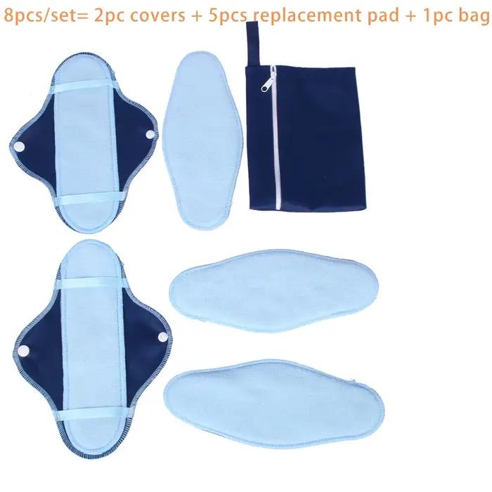 Ensemble de serviettes hygiéniques super absorbantes réutilisables