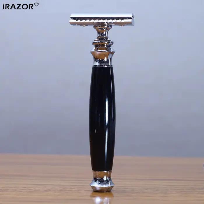 iRAZOR barbier Double bords rasoir de sécurité pour hommes-10 lames originales incluses épilation du