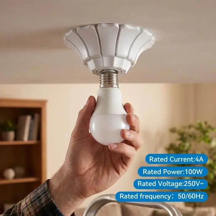 1/2 pièces E/26E27 supports de lampe suspendue en forme de pétale-douille de Base fixe minimaliste noir/blanc