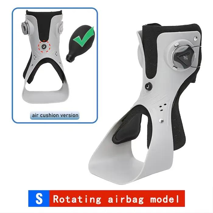 Orthèse de pied tombant AFO AFOs, Support de cheville avec Airbag gonflable confortable pour les chaussures d'accident vasculaire cérébral de l'hémiplégie, marche