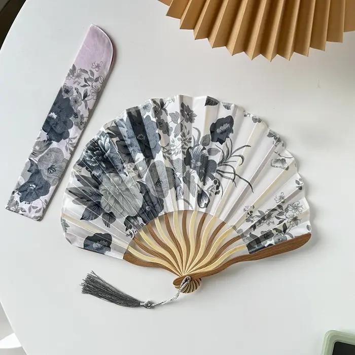 Éventail pliant en soie de Style japonais chinois