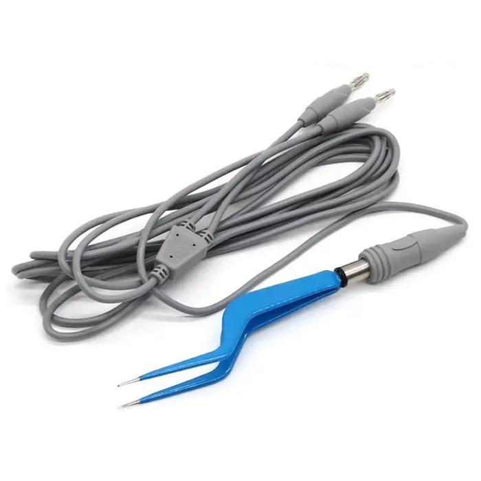 Pince de coagulation bipolaire électrochirurgicale haute fréquence autoclavable avec câble en Silico
