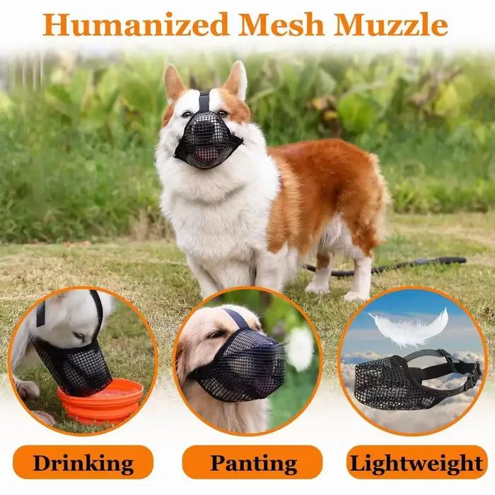 Muselière en maille respirante pour grand chien