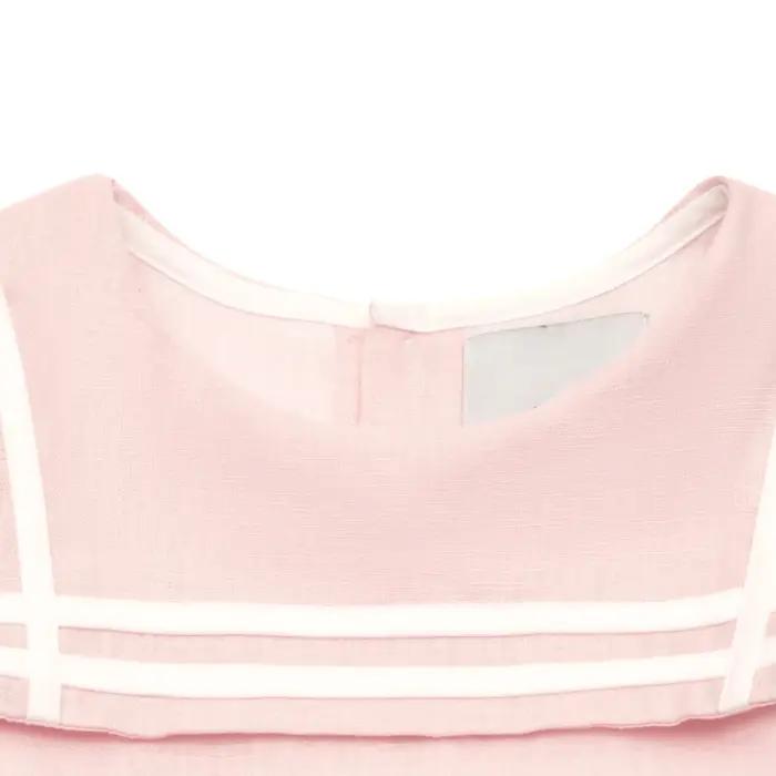 Robe en lin pour enfants, motif nid d'abeille, smocks faits main, manches courtes, vêtements pour fi