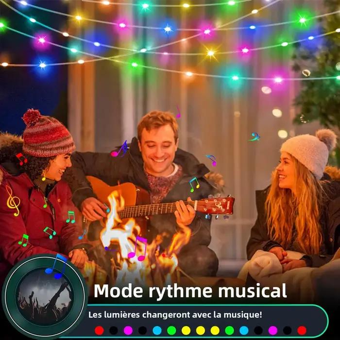 20M 10M 5M LED Festival lumières fée chaîne lumière intelligente Bluetooth adressable rideaux