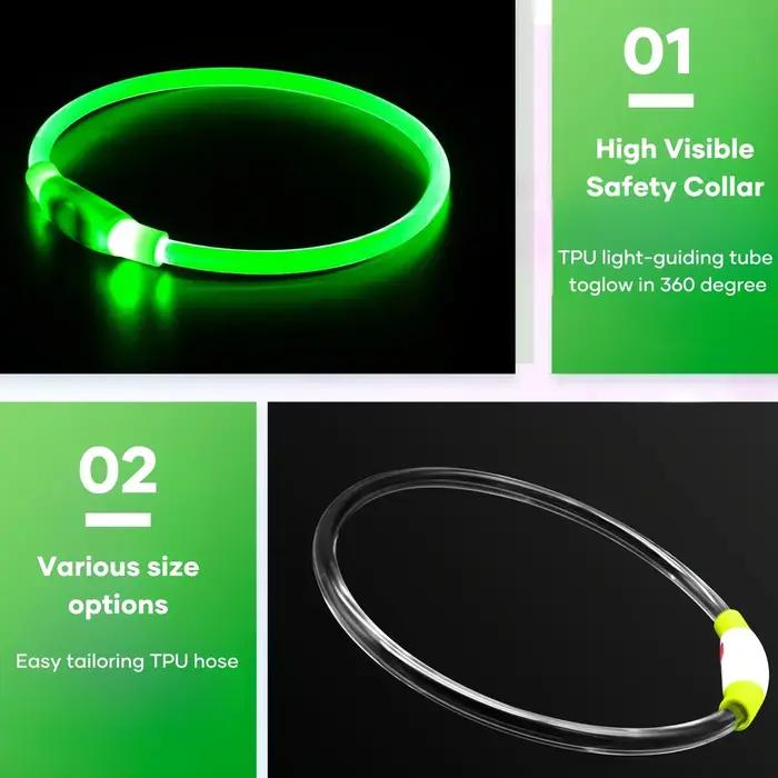 Collier de chien lumineux LED