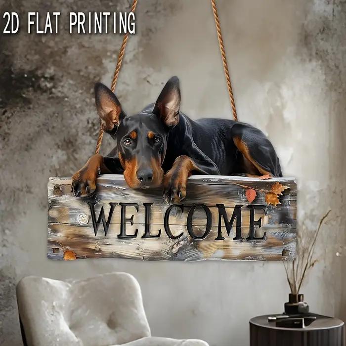 Panneau mural en bois 2D plat avec motif animal