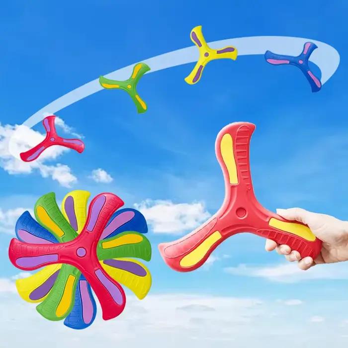 Boomerang – jouet d'extérieur croisé à trois feuilles pour enfants, disque volant, jouet de sport in