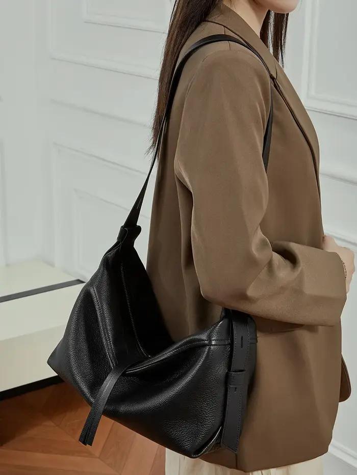 YANATARI sac de boulette en cuir souple sac en cuir souple grande capacité minimaliste sac à bandoul