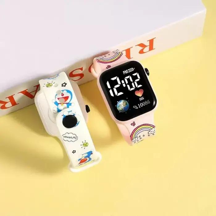 Nouveau dessin animé couleur imprimé étudiant LED montre électronique à la mode imprimé carré Y1 bou