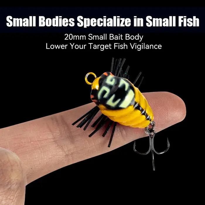 Leurre MicroBug LEYDUN 20mm 1.4g - Appât flottant insecte en mousse pour pêche en surface wobblers